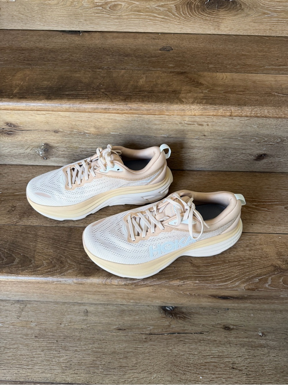 HOKA Bondi 8 Athletic Shoes Women’s Size 10 B  Shifting Sand Eggnog NEW - Picture 6 of 12